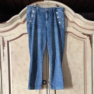 Nicole Miller Soho High Rise Slim Straight Denim Ankle Jeans Size 8